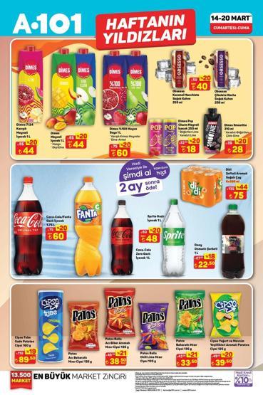 A101 14–20 Mart Aktüel Kataloğu Yayınlandı A101 Haftanın Yıldızları ve 19 Mart Arefe Günü İndirimleri: Ramazan Bayramı Haftası Hangi Ürünler İndirimde
