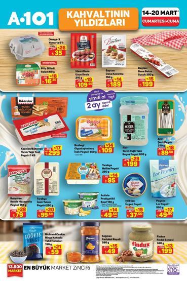 A101 14–20 Mart Aktüel Kataloğu Yayınlandı A101 Haftanın Yıldızları ve 19 Mart Arefe Günü İndirimleri: Ramazan Bayramı Haftası Hangi Ürünler İndirimde