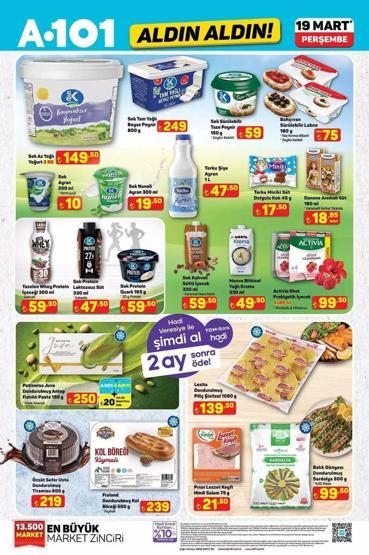 A101 14–20 Mart Aktüel Kataloğu Yayınlandı A101 Haftanın Yıldızları ve 19 Mart Arefe Günü İndirimleri: Ramazan Bayramı Haftası Hangi Ürünler İndirimde