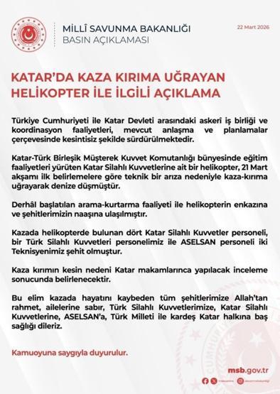 KATAR HELİKOPTER KAZASI SON DAKİKA: Katar helikopter kazasında şehit olanların kimlikleri belli oldu mu