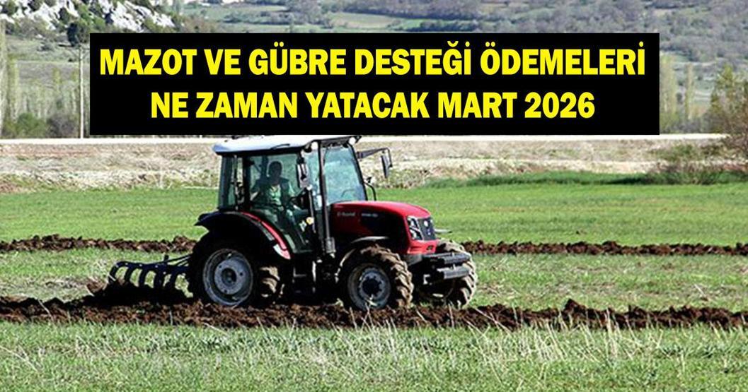 MAZOT VE GÜBRE DESTEĞİ YATTI MI Mart 2026 tarımsal destek ödemeleri ne zaman yatacak