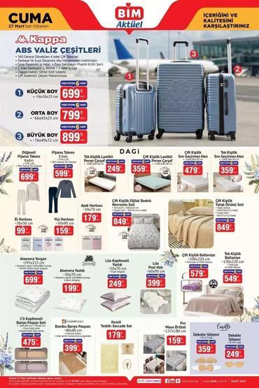 BİM 27 Mart 2026 Aktüel Kataloğu Yayında Bu Hafta BİMde Hangi Ürünler İndirimde Fakir Çeyiz Seti, Yemek Takımı, Elektronik Ürünler Raflarda