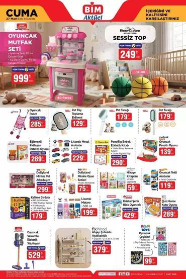 BİM 27 Mart 2026 Aktüel Kataloğu Yayında Bu Hafta BİMde Hangi Ürünler İndirimde Fakir Çeyiz Seti, Yemek Takımı, Elektronik Ürünler Raflarda