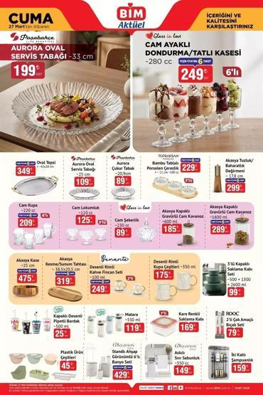 BİM 27 Mart 2026 Aktüel Kataloğu Yayında Bu Hafta BİMde Hangi Ürünler İndirimde Fakir Çeyiz Seti, Yemek Takımı, Elektronik Ürünler Raflarda