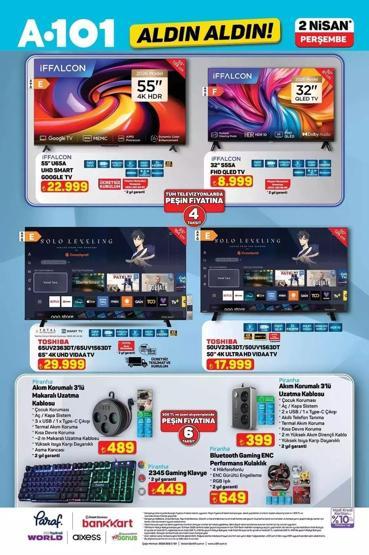 A101 2 Nisan 2026 Kataloğu Yayımlandı Bu Haftanın A101 İndirimli Ürünler Listesi Açıklandı TV’den Blender’a Onlarca Ürün Raflarda