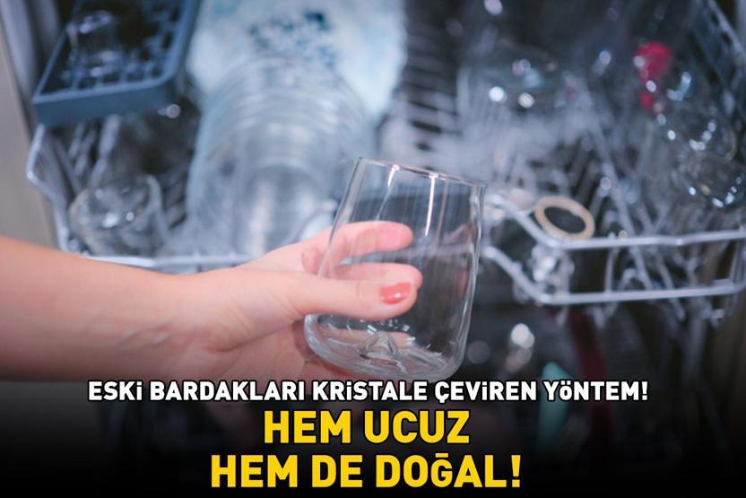 Hem ucuz hem doğal Eski bardakları kristale çeviren yöntem Herkesin evinde bulunan malzemelerle etkili sonuç 10-15 dakika bekletmek yetiyor