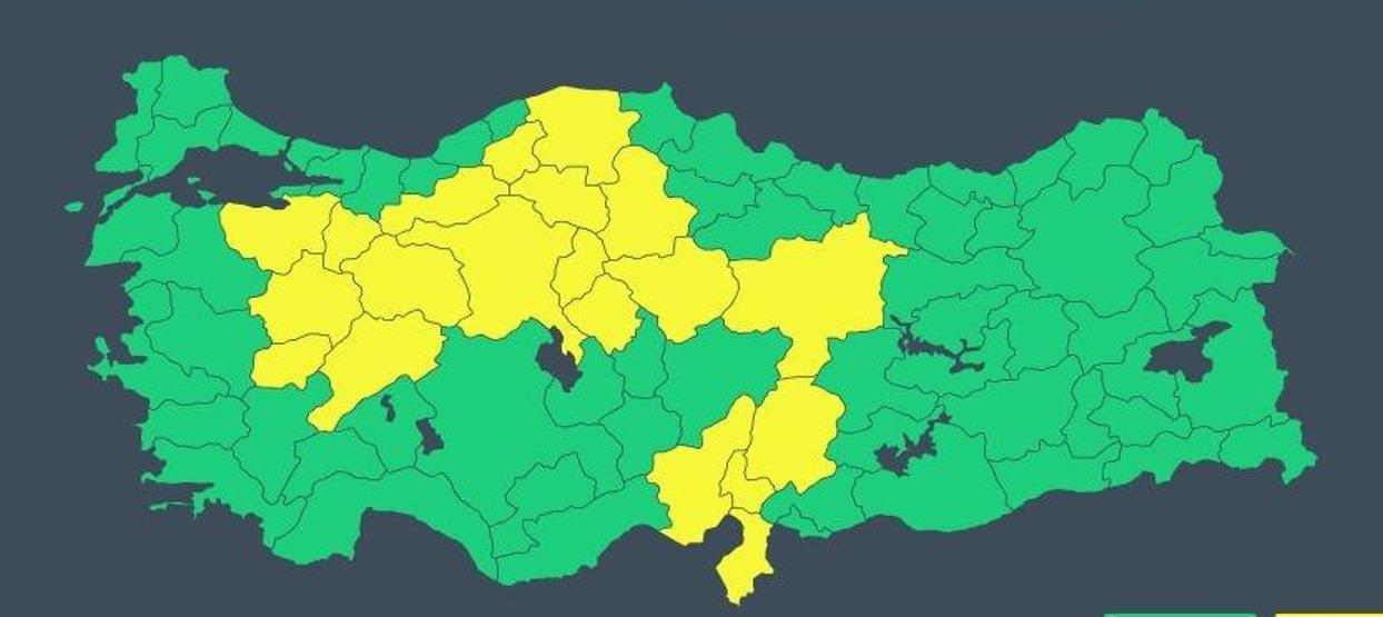 Dikkat Bu gece başlıyor... Meteorolojiden uyarı üstüne uyarı: 20 ilde sarı kodlu alarm