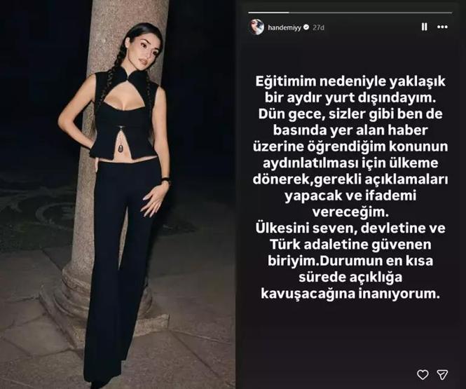Hande Erçel İfadesini Verdi, Test Sonucu Ortaya Çıktı Hande Erçelin Uyuşturucu Test Sonucu Belli Oldu