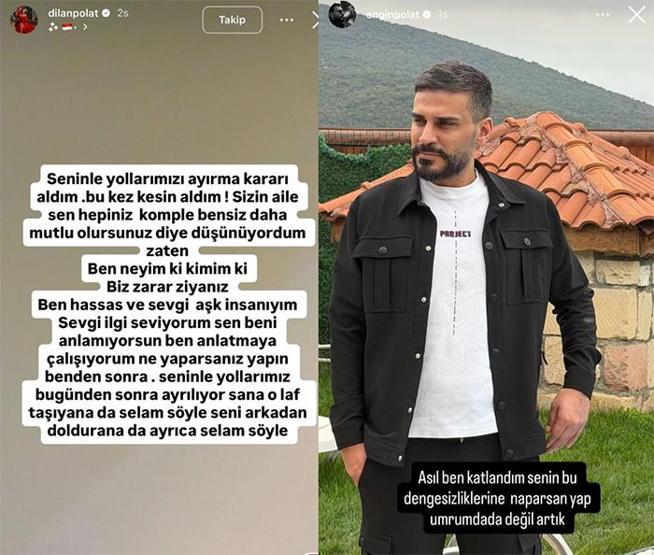 Dilan Polat ile Engin Polat Çifti Ayrılıyor Olay Mesajlar... Hakaretler Havada Uçuştu