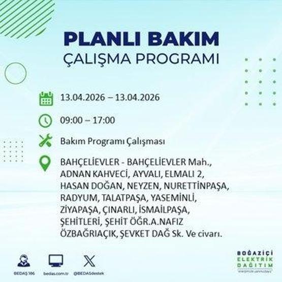 13 NİSAN İSTANBUL ELEKTRİK KESİNTİSİ: İstanbul’da Elektrikler Ne Zaman Gelecek BEDAŞ’tan 22 İlçe İçin Kesinti Açıklaması