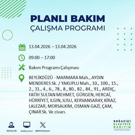 13 NİSAN İSTANBUL ELEKTRİK KESİNTİSİ: İstanbul’da Elektrikler Ne Zaman Gelecek BEDAŞ’tan 22 İlçe İçin Kesinti Açıklaması