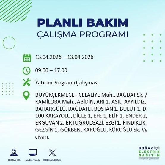 13 NİSAN İSTANBUL ELEKTRİK KESİNTİSİ: İstanbul’da Elektrikler Ne Zaman Gelecek BEDAŞ’tan 22 İlçe İçin Kesinti Açıklaması