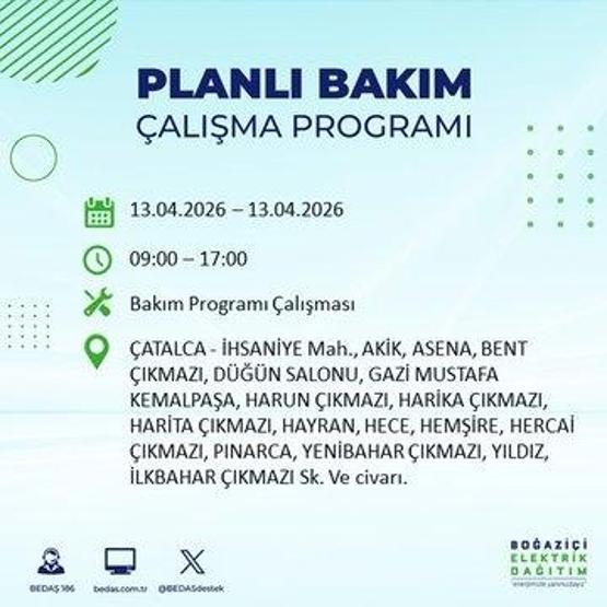 13 NİSAN İSTANBUL ELEKTRİK KESİNTİSİ: İstanbul’da Elektrikler Ne Zaman Gelecek BEDAŞ’tan 22 İlçe İçin Kesinti Açıklaması