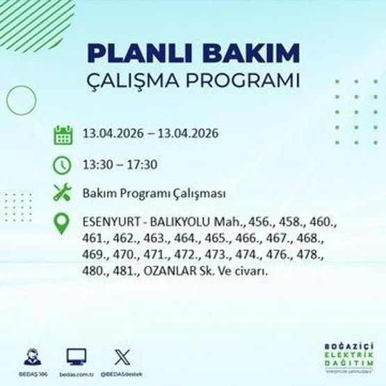13 NİSAN İSTANBUL ELEKTRİK KESİNTİSİ: İstanbul’da Elektrikler Ne Zaman Gelecek BEDAŞ’tan 22 İlçe İçin Kesinti Açıklaması