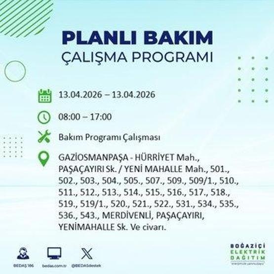 13 NİSAN İSTANBUL ELEKTRİK KESİNTİSİ: İstanbul’da Elektrikler Ne Zaman Gelecek BEDAŞ’tan 22 İlçe İçin Kesinti Açıklaması