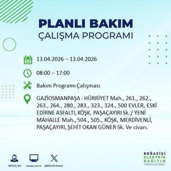 13 NİSAN İSTANBUL ELEKTRİK KESİNTİSİ: İstanbul’da Elektrikler Ne Zaman Gelecek BEDAŞ’tan 22 İlçe İçin Kesinti Açıklaması