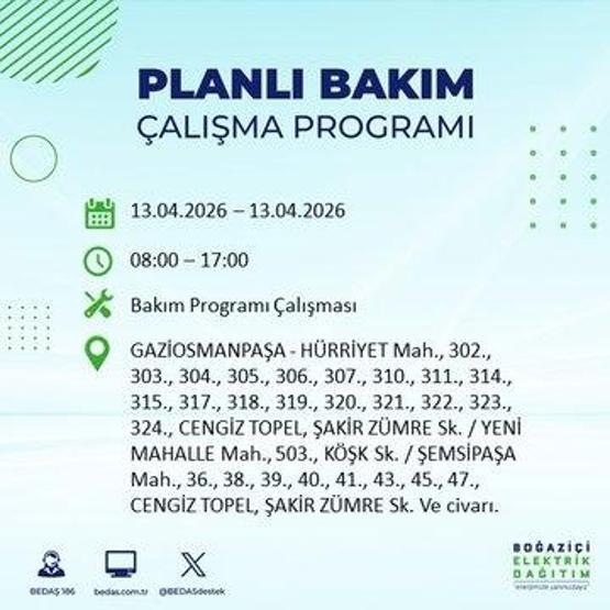 13 NİSAN İSTANBUL ELEKTRİK KESİNTİSİ: İstanbul’da Elektrikler Ne Zaman Gelecek BEDAŞ’tan 22 İlçe İçin Kesinti Açıklaması