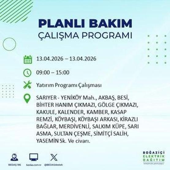 13 NİSAN İSTANBUL ELEKTRİK KESİNTİSİ: İstanbul’da Elektrikler Ne Zaman Gelecek BEDAŞ’tan 22 İlçe İçin Kesinti Açıklaması