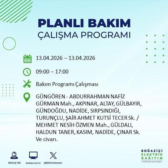 13 NİSAN İSTANBUL ELEKTRİK KESİNTİSİ: İstanbul’da Elektrikler Ne Zaman Gelecek BEDAŞ’tan 22 İlçe İçin Kesinti Açıklaması