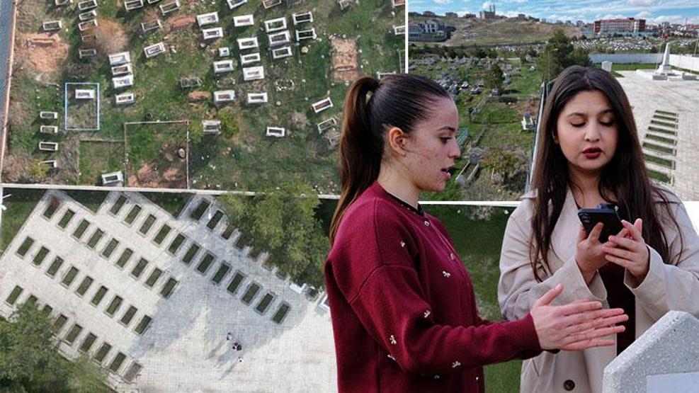 Mezarlıkta kıble karışıklığı İlçedekiler fark etti: Dron uçurup gösterdiler