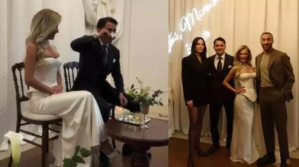 Cengiz Ünder ile Bilge Yenigül evlilik yolunda ilk adımı attı Nişan kareleri gündem oldu