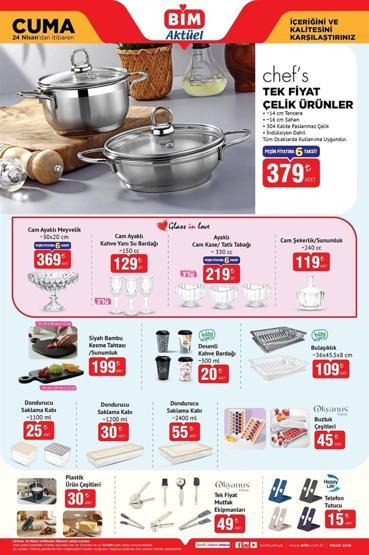 BİM 24 Nisan Aktüel Kataloğu BİMde gelecek hafta neler var Kamp ürünleri geliyor