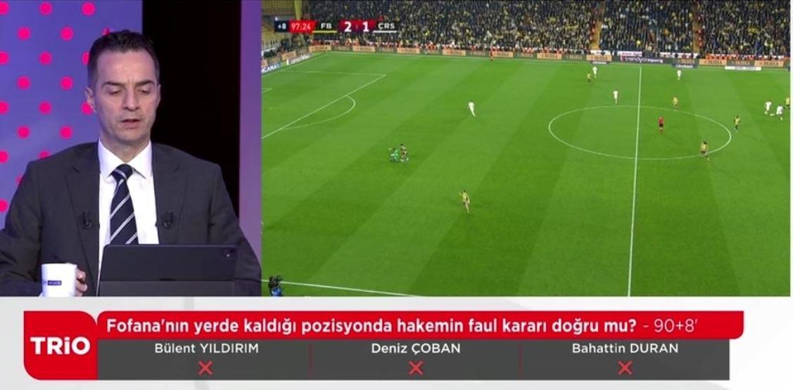 Fenerbahçe - Çaykur Rizespor maçındaki tartışmalı pozisyon için net yorum Gol iptali...