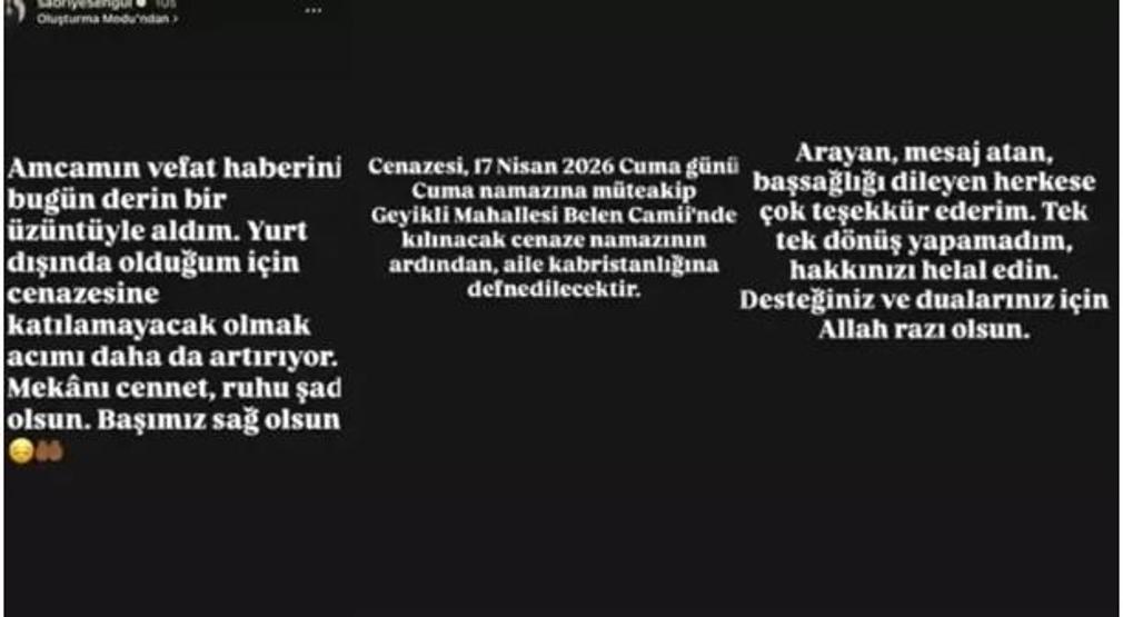 Sabriye Şengül’ü yasa boğan kayıp Yurt dışında olduğu için cenazeye katılamadı