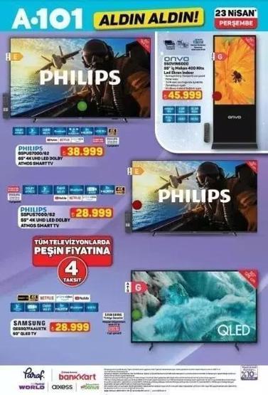23 NİSAN A101 HAFTANIN YILDIZLARI KATALOĞU: A101 Aldın Aldın 23 Nisan 2026 Aktüel Kataloğu Yayımlandı Philips ve Samsung TV’ler, Motosiklet, Ev Aletleri...