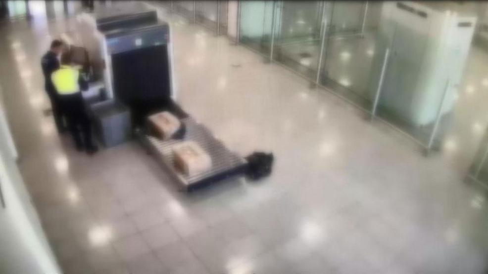 Havalimanında uyuşturucu sevkiyatı kamerada