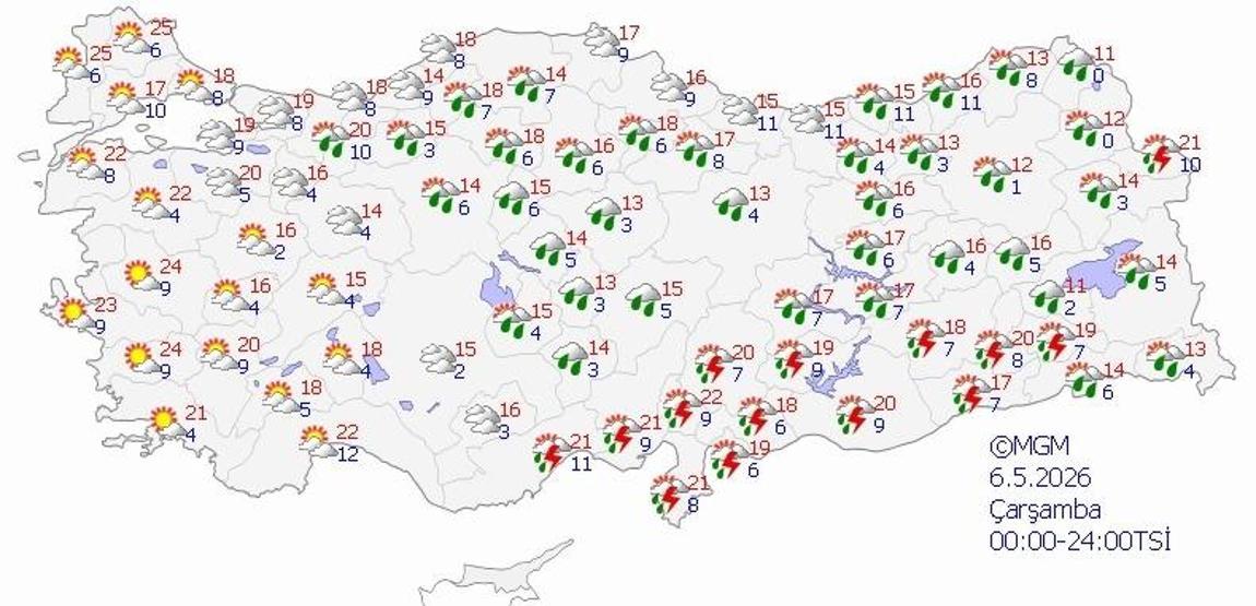 Dikkat Meteoroloji il il uyardı: Sağanak ve karla karışık yağmur alarmı