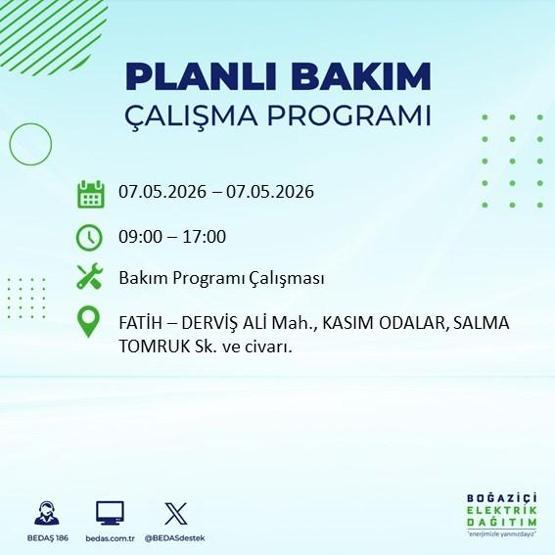 İSTANBUL ELEKTRİK KESİNTİSİ 7 MAYIS 2026: BEDAŞ Duyurdu 19 İlçe Karanlığa Gömülecek İstanbul Elektrik Kesintisi Kaç Saat Sürecek, Ne Zaman Bitecek