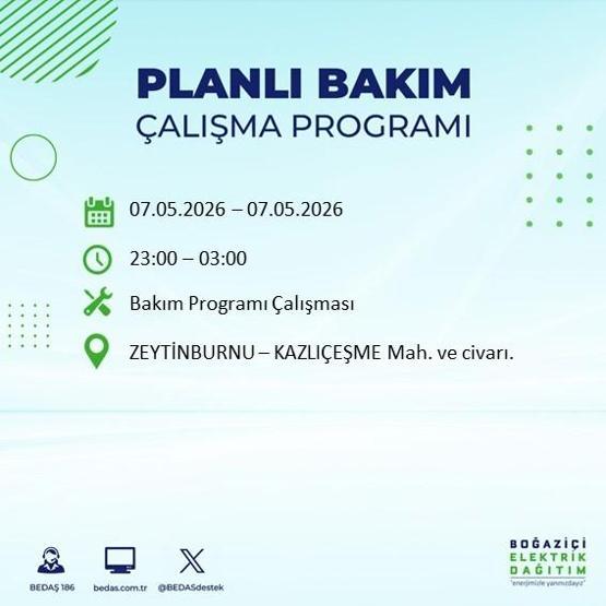 İSTANBUL ELEKTRİK KESİNTİSİ 7 MAYIS 2026: BEDAŞ Duyurdu 19 İlçe Karanlığa Gömülecek İstanbul Elektrik Kesintisi Kaç Saat Sürecek, Ne Zaman Bitecek
