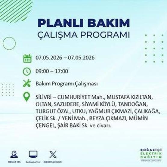 İSTANBUL ELEKTRİK KESİNTİSİ 7 MAYIS 2026: BEDAŞ Duyurdu 19 İlçe Karanlığa Gömülecek İstanbul Elektrik Kesintisi Kaç Saat Sürecek, Ne Zaman Bitecek