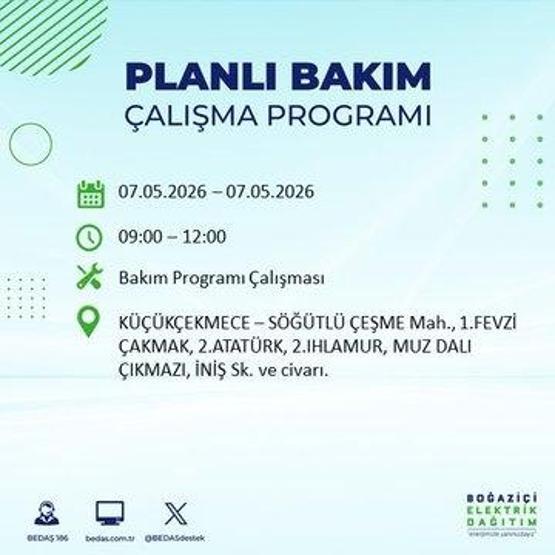 İSTANBUL ELEKTRİK KESİNTİSİ 7 MAYIS 2026: BEDAŞ Duyurdu 19 İlçe Karanlığa Gömülecek İstanbul Elektrik Kesintisi Kaç Saat Sürecek, Ne Zaman Bitecek