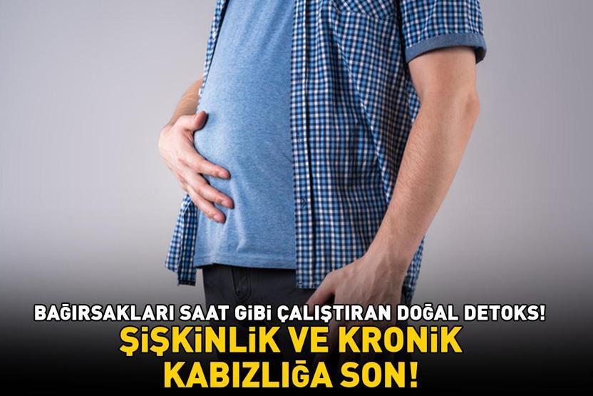 Şişkinlik ve kronik kabızlığa son Gece yatmadan önce 1 kaşık tüketmek yetiyor Bağırsakları saat gibi çalıştıran doğal detoks