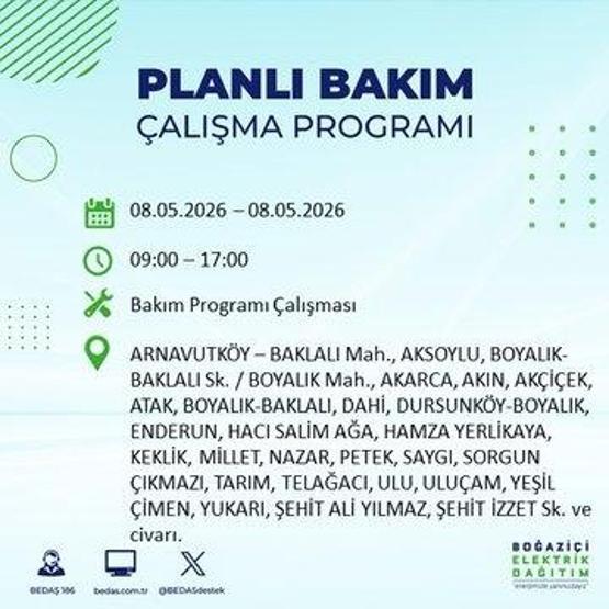 8 MAYIS İSTANBUL ELEKTRİK KESİNTİSİ: BEDAŞ Duyurdu Hangi İlçelerde Elektrik Yok