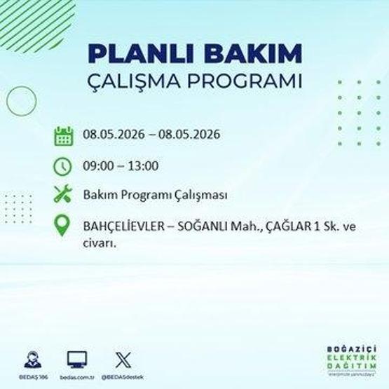 8 MAYIS İSTANBUL ELEKTRİK KESİNTİSİ: BEDAŞ Duyurdu Hangi İlçelerde Elektrik Yok