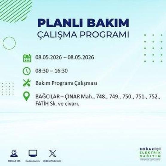 8 MAYIS İSTANBUL ELEKTRİK KESİNTİSİ: BEDAŞ Duyurdu Hangi İlçelerde Elektrik Yok