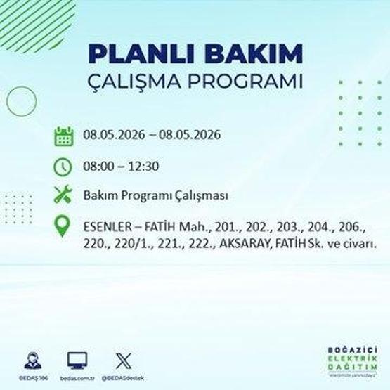 8 MAYIS İSTANBUL ELEKTRİK KESİNTİSİ: BEDAŞ Duyurdu Hangi İlçelerde Elektrik Yok