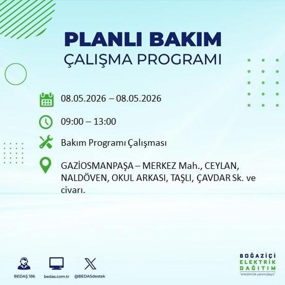 8 MAYIS İSTANBUL ELEKTRİK KESİNTİSİ: BEDAŞ Duyurdu Hangi İlçelerde Elektrik Yok