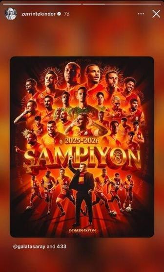 4. Kez Üst Üste Gelen Zafer Süper Ligde Şampiyon Galatasaray Ünlülerden Kutlama Mesajları: Aslanım Çok Yaşa
