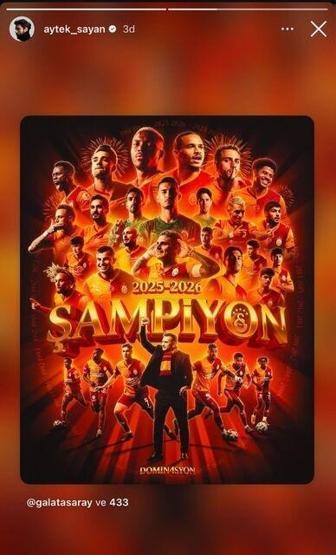 4. Kez Üst Üste Gelen Zafer Süper Ligde Şampiyon Galatasaray Ünlülerden Kutlama Mesajları: Aslanım Çok Yaşa