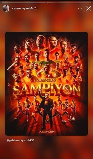 4. Kez Üst Üste Gelen Zafer Süper Ligde Şampiyon Galatasaray Ünlülerden Kutlama Mesajları: Aslanım Çok Yaşa