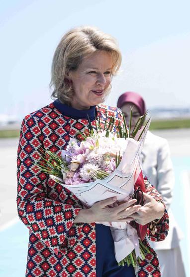 Belçika Kraliçesi Mathilde İstanbulda Dev heyetle Türkiyeye geldi: İşte ziyaretten ilk kareler...