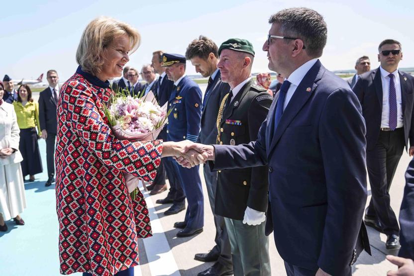 Belçika Kraliçesi Mathilde İstanbulda Dev heyetle Türkiyeye geldi: İşte ziyaretten ilk kareler...