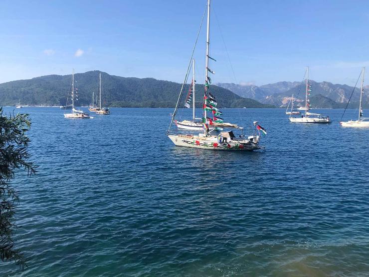 Küresel Sumud Filosu Marmaris Limanında
