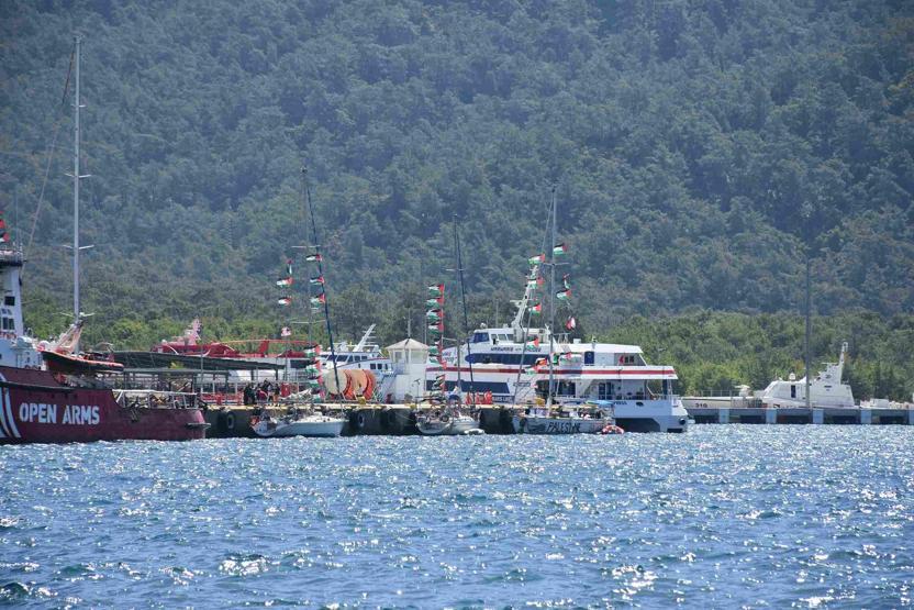 Küresel Sumud Filosu Marmaris Limanında