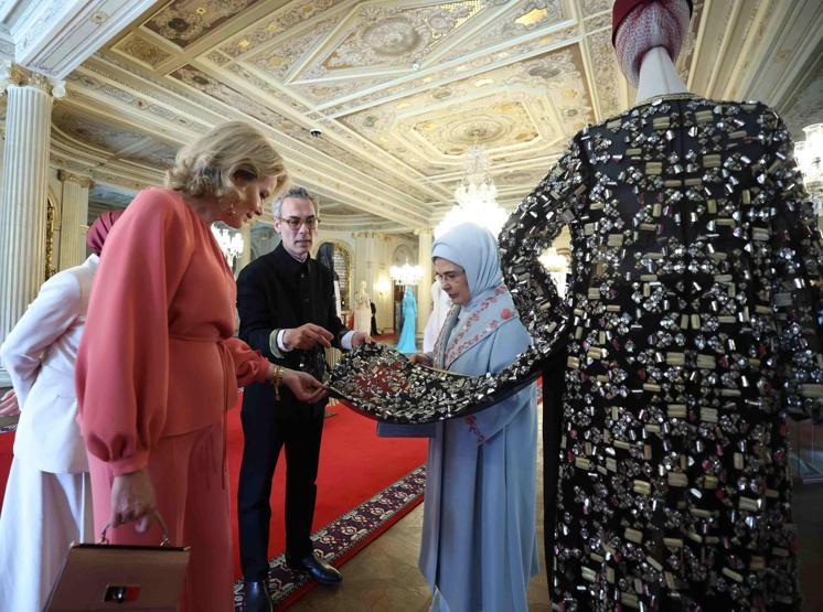 Belçika Kraliçesi Mathilde İstanbulda Dev heyetle Türkiyeye geldi: İşte ziyaretten ilk kareler...