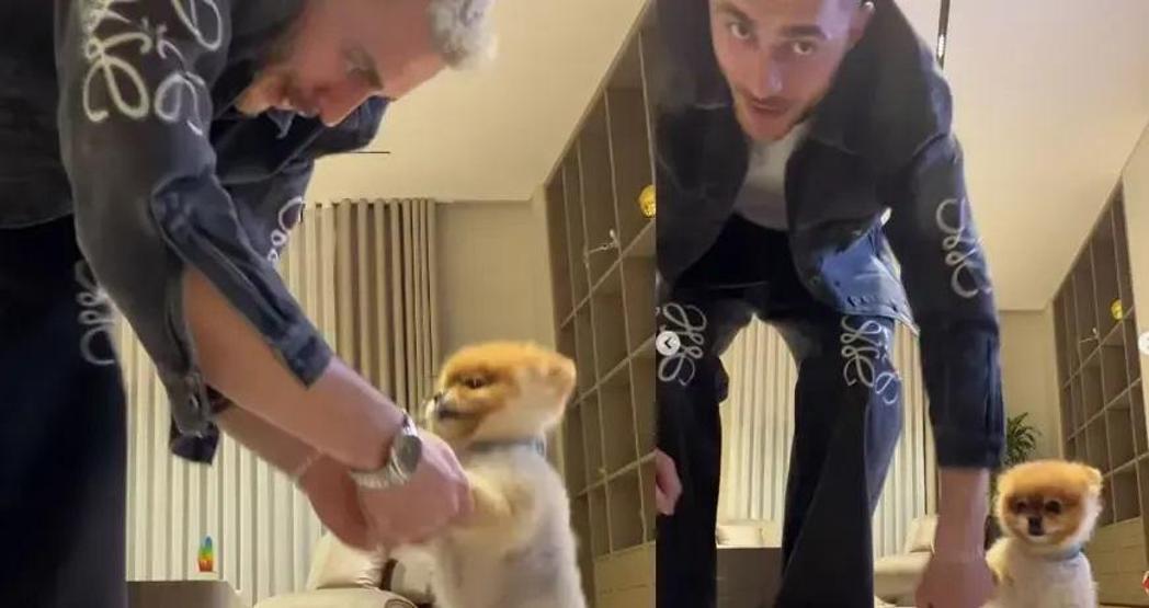 Gören bir daha baktı Galatasarayın yıldızı Barış Alper Yılmaz’dan köpeği ile horon şov